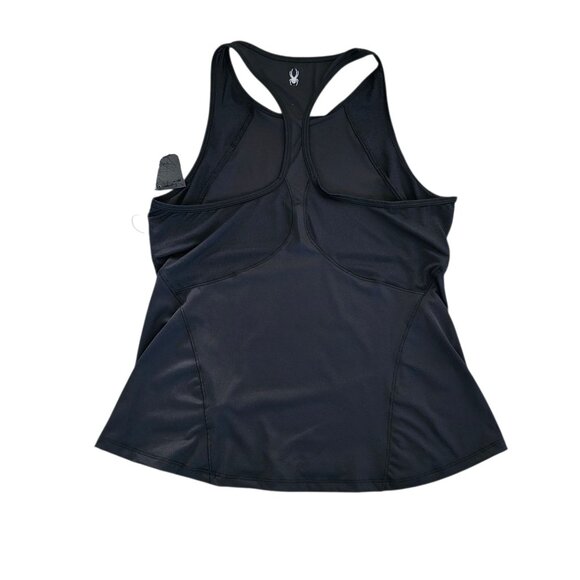 Spyder Active Black Racerback Tank Top Moisture-Wicking 4-Way Stretch Fabric Med - Picture 2 of 11